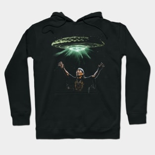 Trippy Native American UFO Alien Mushroom Meditation Hoodie